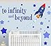 Price comparison product image To infinity and beyond text - with rocket and stars to apply anywhere on your wall - Wall Art Vinyl Stickerss - Text Size 118cm x 55cm - To change text size, click the option below