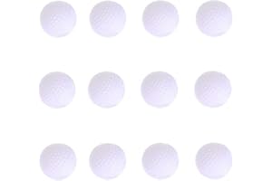 HOTADEN 12pcs Golf Ball Plastic Hollow Out Sports Training Tennis White Golfball Round Practice Golf Accessories for Outdoor Play