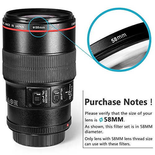 Neewer 58MM Kit de Filtre Densit Neutre ND2 ND4 ND8 ND16 et Accessoires pour Nikon D3300 D3100 D3000 D5300 D5200 D5100 D5000 D7000 D7100 DSLRs Stylo Lentille Pochette de Filtre Inclus Neewer 58MM Kit de Filtre Densit Neutre ND2 ND4 ND8 ND16 et Accessoires pour Nikon D3300 D3100 D3000 D5300 D5200 D5100 D5000 D7000 D7100 DSLRs Stylo Lentille Pochette de Filtre Inclus