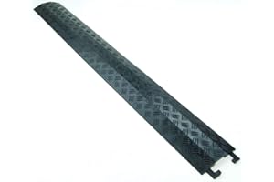 CP CABLE PROTECTOR 1 x 1 Channel PVC Cable Bridge Black Hose Bridge Cable Duct for Pedestrians / Cyclists / Office etc.