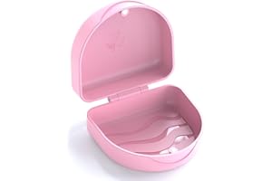 ARGOMAX Puszka na aparat ortodontyczny, puszka na zaciski, pudełko na aparat ortodontyczny, pudełko na aparat ortodontyczny lub protezy, 1 sztuka KFO Box (różowa)