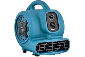 XPower Mighty Centrifugal Air Mover, Carpet Dryer, Floor Fan, Blower, Stackable, Daisy Chain, for Water Damage Restoration, Janitorial, Plumbing, Home Use (Blau, P-250NT 700CFM)