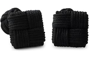 HONEY BEAR Gemelos de seda del nudo de la tela para hombre, cuadrado Plaza para el regalo de boda del negocio