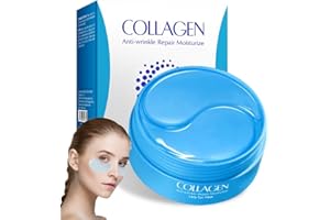 MSFANGHU 60 Piezas Parches Ojos,Máscara Eye Patches de Colágeno,Para Reducir Bolsas y Atenuar Ojeras,Hidratante Anti Edad,Hidratantes y Reafirmantes para la Piel del Contorno de Ojos
