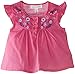 Pumpkin Patch Baby-Girls Embroidered Yoke T-Shirt, Azalea Pink, 6-9 Months (Manufacturer Size:6-12 Months)