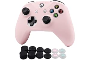 RALAN Xbox One Glitter Silicone Controller Case with 12 Thumb Grips Sweatproof Non-Slip Compatible with Xbox One S/X Controller