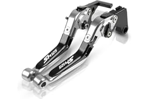 ANYWAY Per SH125 SH150i SH125i 2014 2015 2016 2017 2018 Leve frizione freno Leve pieghevoli estensibili in alluminio Accessori moto(D'argento)