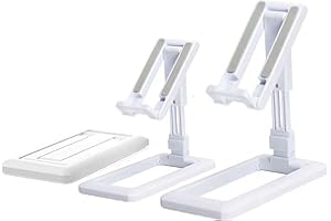 LERKELY HDDH - Soporte para teléfono móvil, Soporte para Tableta, Soporte para teléfono Ajustable, Antideslizante, Accesorios, Oficina, Otros smartphones (White)