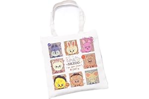 SKLTN Stray Kids SKZOO - Astuccio per il trucco SKZ Borsa in tela stampata semplice e creativa con tracolla per Stay Fans Skz Coupe, a