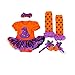 4PCS Baby Girl Halloween Hat Colorful Design Dress Outfit Clothes 0-12M (0-3Months)