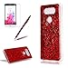 Produktbild Girlyard Silikon Glitzer Hülle für LG V20, Luxus Variable Farbe Pailletten Muster Shinning Case Weiche TPU Bling Backcover Ultra Dünn Flexibel Rubber Etui und Anti Rutsch Kratzfeste Schutzhülle für LG V20 - Rot