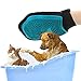 Poppypet 2-in-1 Hund und Katze Pflegen Pinsel Handschuh, Blau
