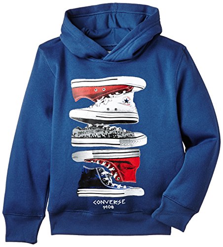 Converse Boy's Sneaker Stack Sweatshirt, Blue Jay, 14-15 Years
