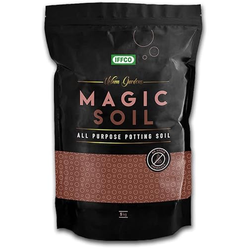 IFFCO Urban Gardens - Potting Soil 5kg - Magic Soil Potting Mix, Made with Export Quality Cocopeat with Added Organic Manure, Perlite & Nutrients - Ready to use Soil for Home Garden