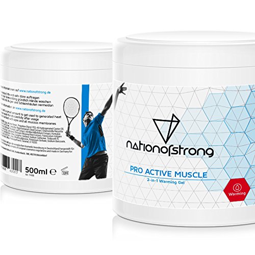 Pro Active Muscle | 500ml Wärmesalbe | 2in1-Sportgel vor und nach dem Training | lokale Wärme und natürliche Wirkstoffe unterstützen Heilvorgänge und Regeneration | tiefenwirkende Muskelentspannung - 2