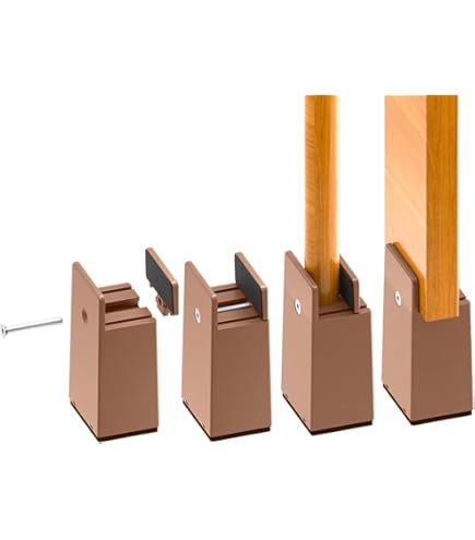 Ggggg 4 STKS Meubelrisers, Bed Raisers, Vierkante Lift, Bed Foot Booster, Verhoging Hoogte met 7,5 cm of 15 cm, Verstelbare Bed Risers voor tafel, stoel, bank, bank, slaapzaal, 11,5 * 6