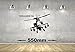 Produktbild Call Of Duty Stil Apache Hubschrauber Art Wand Gamer Military MW3 PS3 XBOX Wandbild, Vinyl, schwarz, 550mm x 450mm
