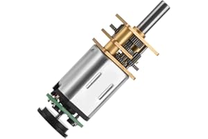 HILILAND Hilitand DC 6V Gear Motor, 2W GBMQ-GM12BY20 Gear Motor, Electric Motor with Magnetic Coded Disc Hall Encoder(6V 70RPM)