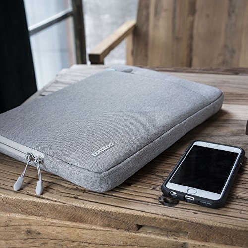 Tomtoc 360° Schutzhülle für 15 Zoll MacBook Pro Retina, Stoßfester Stoff Laptop Schutztasche, Spritzwasserfest, Grau - 7