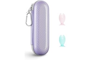 PHD KEISI Toothbrush Travel Case with 2 Toothbrush Head Cover Caps for Oral-B/Oral-B Pro/Philips Sonicare Electric Toothbrush, Keeps Toothbrush Fresh and Clean, Portable Waterproof Travel Organizer Set