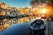 Produktbild Amsterdam Stadt Kanal Boote XXL Wandbild Kunstdruck Foto Poster P0788 Größe 90 cm x 60 cm, Größe 90 cm x 60 cm