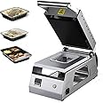 CYMYYDS Commercial Meat Tray Heat Sealer, Semi Automatic Food Take Away Packing Machine, Manual Food Container Tray Sealer, Hand Pressure Takeaway Box Sealing Machine