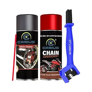 Cabius Chain Lubricant Spray & Chain Cleaner Spray(150ML Each) and Cleaning Brush