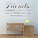 Produktbild wandaufkleber weihnachten groß Wall Sticker Decals Friends Are Angels That Lift Us To Our Feet When Our Wings Have Trouble Remembering How To Fly For Living Room Bedroom home decor