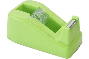WELSTIK Heavy Duty Desktop Tape Dispenser Non-Skid Base, for Packaging in Office, Flower Shop,Cake Shop,Grass Green
