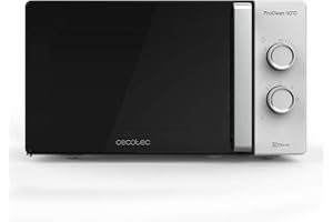 Cecotec Micro-ondes ProClean 4010. Capacité d’23 L, Revêtement Ready2Clean, 700 W de Puissance, 6 Niveaux de Fonctionnement, Minuterie 30 minutes, Mode Décongeler, Finition en Blanc. (Sans Grille)