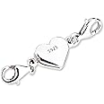 KINBOM Heart Magnetic Jewelry Clasps, 925 Sterling Silver
