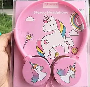Tera13 Unicorn on Ear Headphone Multicolor 1 Piece (Unicorn Wired Headphone)