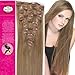 Charming 15'' 18'' 20'' 22'' 100% Real Human Hair 7Pcs Clip In Human Hair Extensions Straight Hair 24 Colors Beauty Design Salon (18inch 70g, 16 ash blonde)