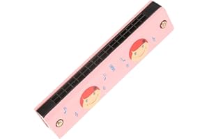 Jouet d'harmonica en bois pour bébé, harmonica de conception de liège coloré cultiver le cadeau de musique pour enfants pour les garçons filles Instrument d'éducation musicale préscolaire