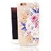 Produktbild iPhone 6 Hülle, iPhone 6S Schutzhülle, Tropischen Colorful Blume Gedruckt Slim Fit Case für Mädchen Soft Bumper stoßfest Matt Back Cover Rosa Rose Design für iPhone 6 iPhone 6S Blossom