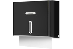 PLUSSEN Paper Hand Towel Dispenser Wall Mounted, Adhesive No Drilling Multifold C Fold Commercial Paper Towel Dispensers for Bathroom