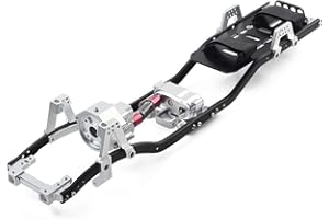 INJORA RC Telaio 313mm Interasse RC Car Frame with Gearbox RC Chassis RC Accessori per 1:10 RC Crawler Axial SCX10 SCX10 II 90046