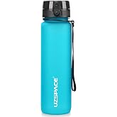 UZSPACE Water bottle is child-sealed, sports plastic beverage bottle, 1 l, 800 ml, 500 ml, Tritan and bisphenol A-free, sports bottle