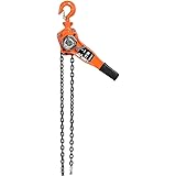 Chain Block,0.75T Lever Chain Hoist Ratchet Pulley Lifting Equipment Orange Color Lever Hoist Lift Ratchet Hoist for Pulling 