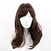 Produktbild stfantasy Perücken für Frauen lange natur Wave hitzebeständiges Synthetikhaar 45,7 cm 200 g mit Bongs Wig peluca frei Hair Net + Clips, Braun