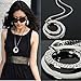 Produktbild Kette Schmuck Halskette Damen DAY.LIN Lange Kette Frauen Mode Kristall Strass Versilbert Anhänger Halskette Geschenk