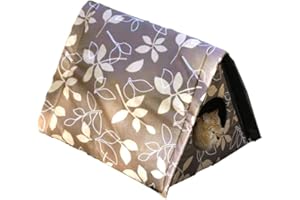 xujyesam Outdoor Cat House,Waterproof Breathable Pet Bed Dog Kennel,Stray Cats Shelter Tent (M,khaki)