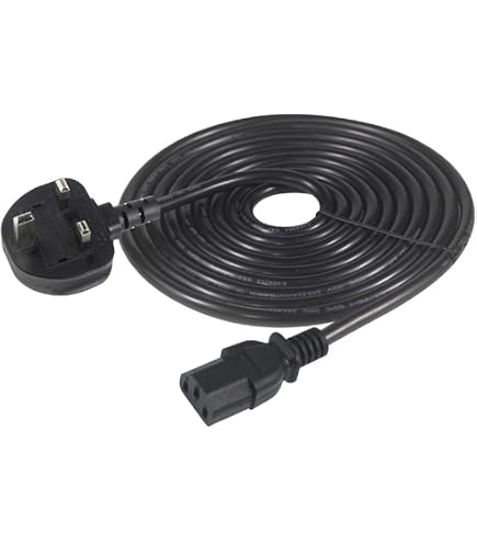 Cavo Alimentazione UK 6 Piedi (1.8m) &ndash; Kentek, Da C7 A Spina Inglese BS 1363 Con Fusibile, 18 AWG