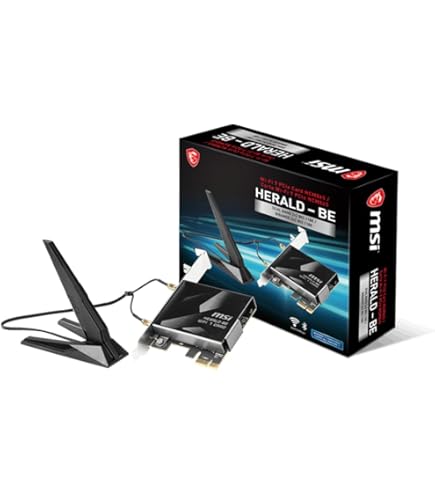 MSI Herald-BE NCM865 WI-FI 7 (Wi-Fi 7, 802.11BE, Bluetooth 5.4 