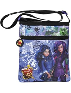 Violett Tasche für Mädchen mit Motiven aus Mal & Evie aus dem Walt Disney Film Descendants - Verstellbarer Schultergurt...