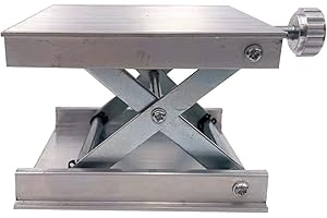 ALMABNER Router Lift Tables, Aluminium Alloy Workbench Lifting Platforms Adjustable Scientific Lab Stand Scissor Lift Foldable Jack for Science Experiment