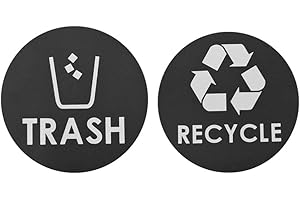 NUOBESTY 4pcs Recycle Autocollant Poubelle Autocollant Poubelle Peut étiquette décalée Poubelle Bin aléatoire(s)