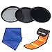 Price comparison product image ND Filter 77mm,K&F Concept 77mm ND Filter Lens Filter Kit ND2 ND4 ND8 Neutral Density ND Filter Set Camera Accessory ND Grad Filter + Microfiber Lens Cleaning Cloth + Filter Bag Pouch