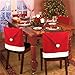 Produktbild Colorfulworld® Santa Claus Stuhlhusse Weihnachtsmütze Weihnachten Stuhl-Abdeckung Christmas hat Christmas Chair cover Nikolausmütze Dekoration 6 Stück