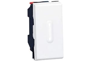 Bouton poussoir à voyant 1 module Legrand Mosaic blanc